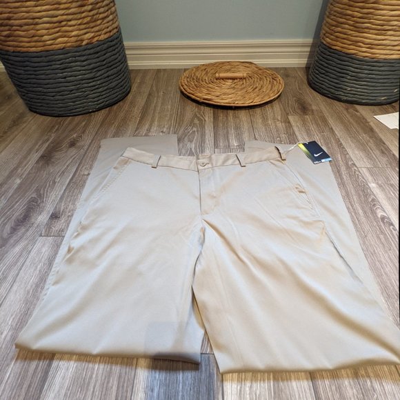 NWT Men (W34 x 32) - NIKE GOLF Dri-Fit Khaki Pants - Picture 3 of 8